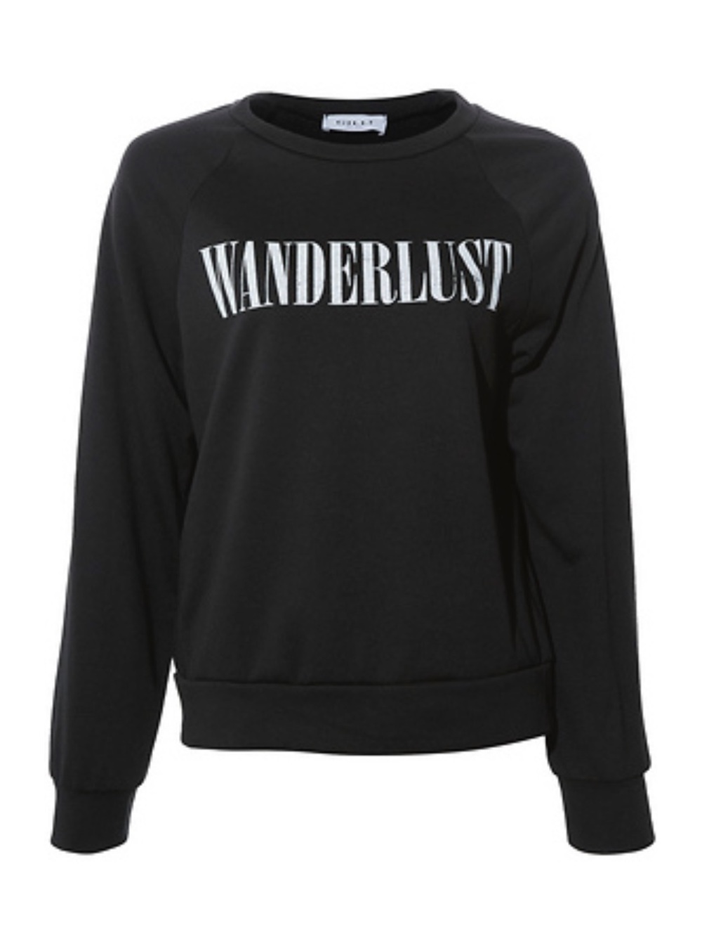 NWT Korye Wanderlust Black Crewneck Sweatshirt with White Logo